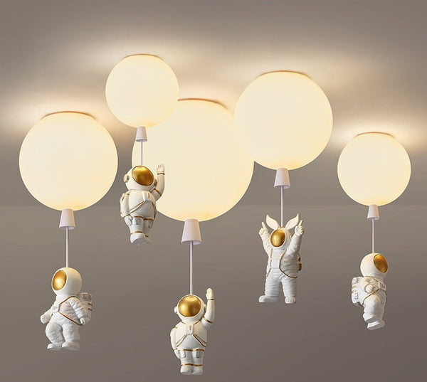 Cartoon Astronaut Hanging Lamp