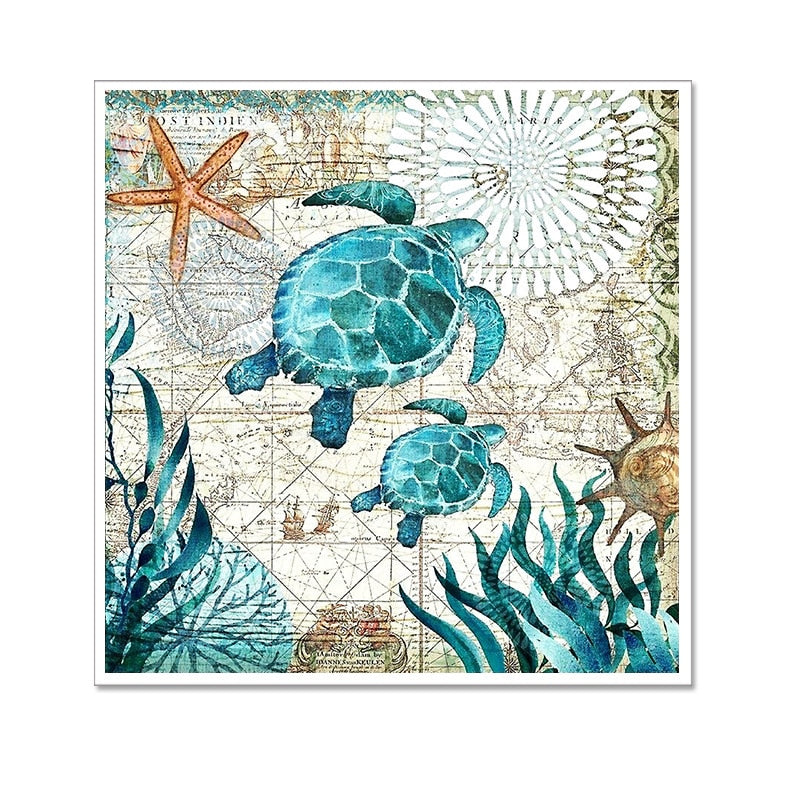 Marine Animal Canvas Painting