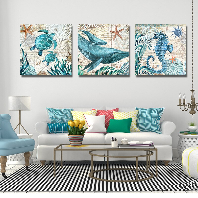 Marine Animal Canvas Painting