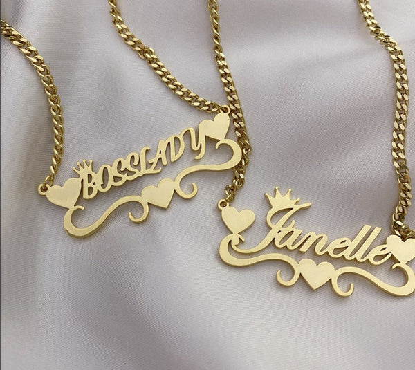 Custom Name Necklace With Heart