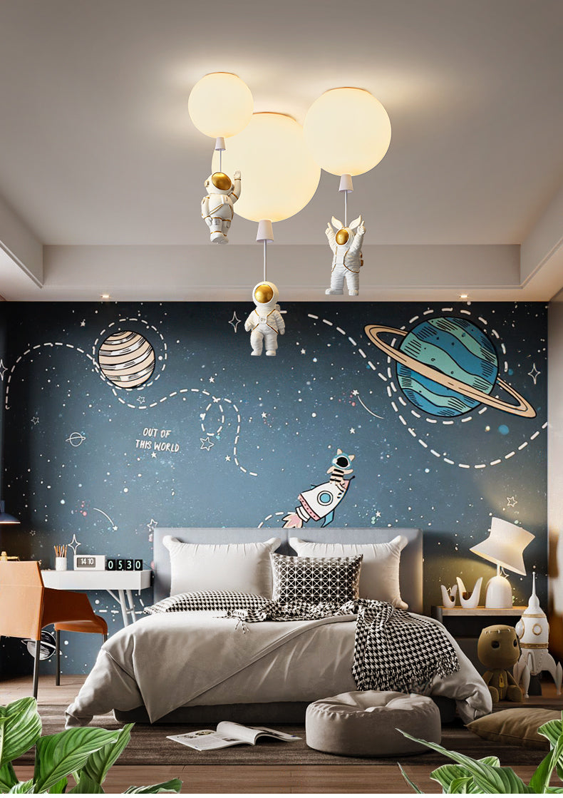 Cartoon Astronaut Hanging Lamp