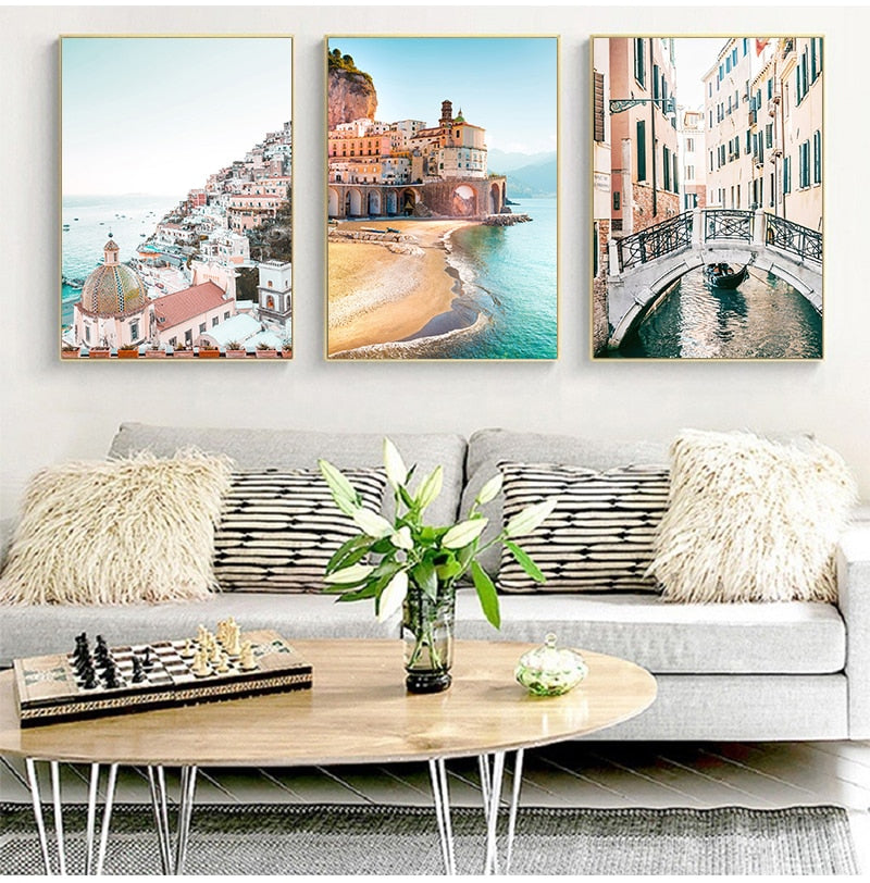 Italy Amalfi Coast Flower Poster