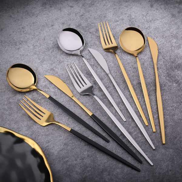 4pcs Black Tableware Cutlery-Set