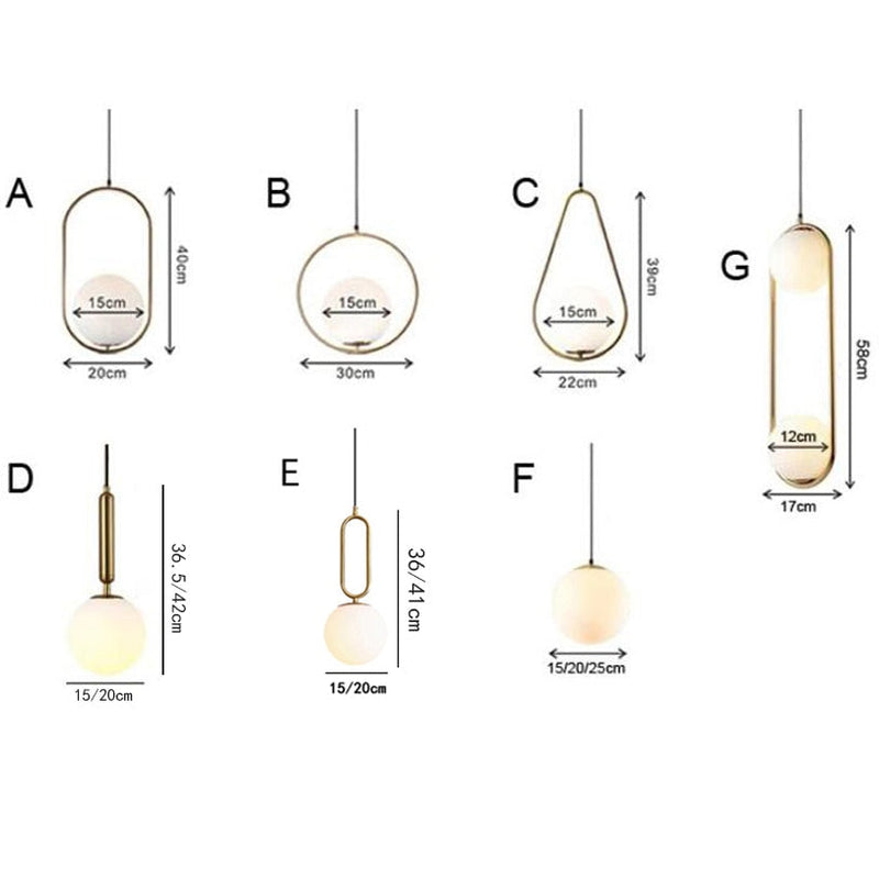 Nordic Glass Ball Pendant Lights