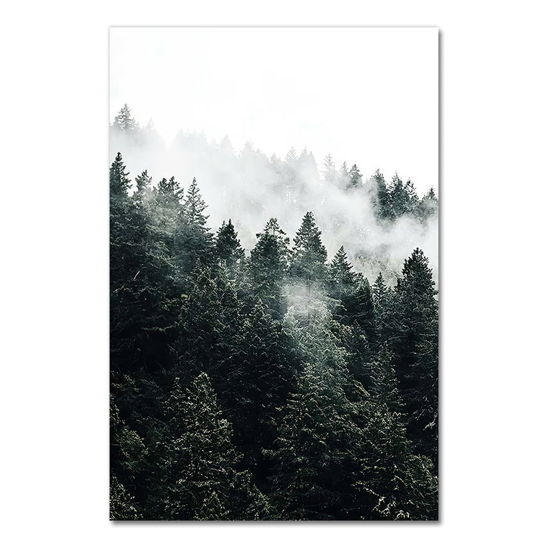 Fog Forest Canvas Painting