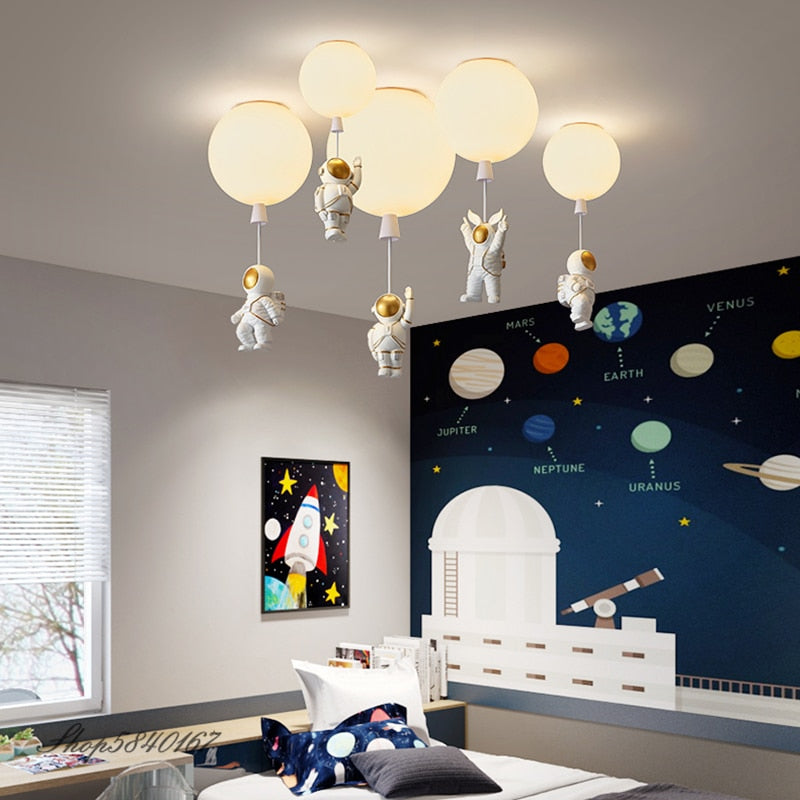 Cartoon Astronaut Hanging Lamp