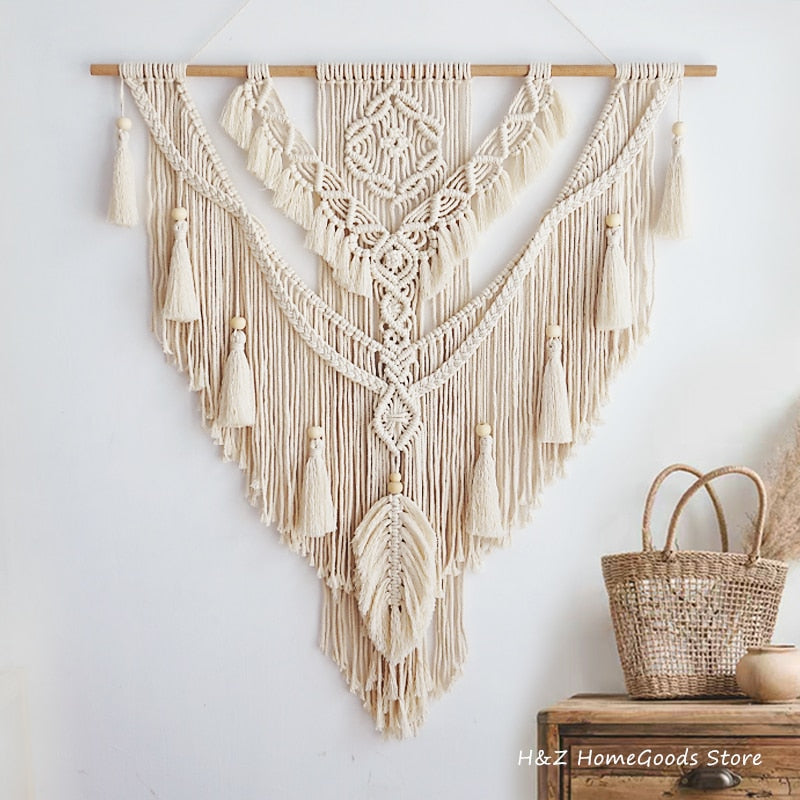 Nordic Bohemian Macrame Tapestry