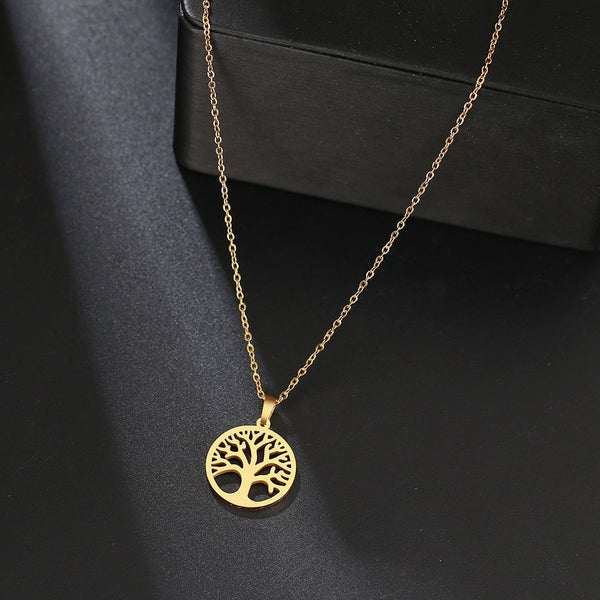 Tree of Life Round Pendant Necklaces