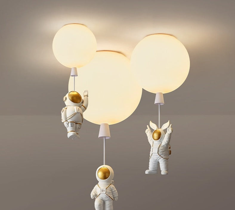 Cartoon Astronaut Hanging Lamp