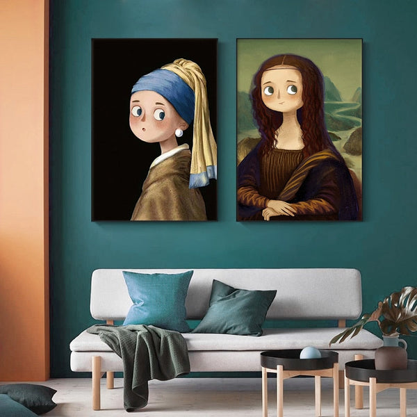 Famous Painting Mona Lisa Wall Art Canvas