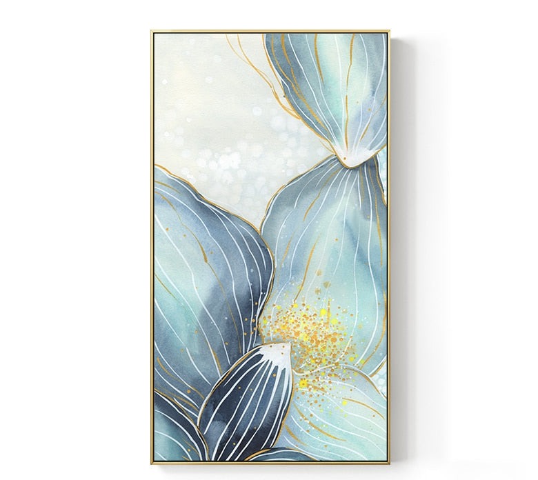 Leaf Flower Wall Art Canvas