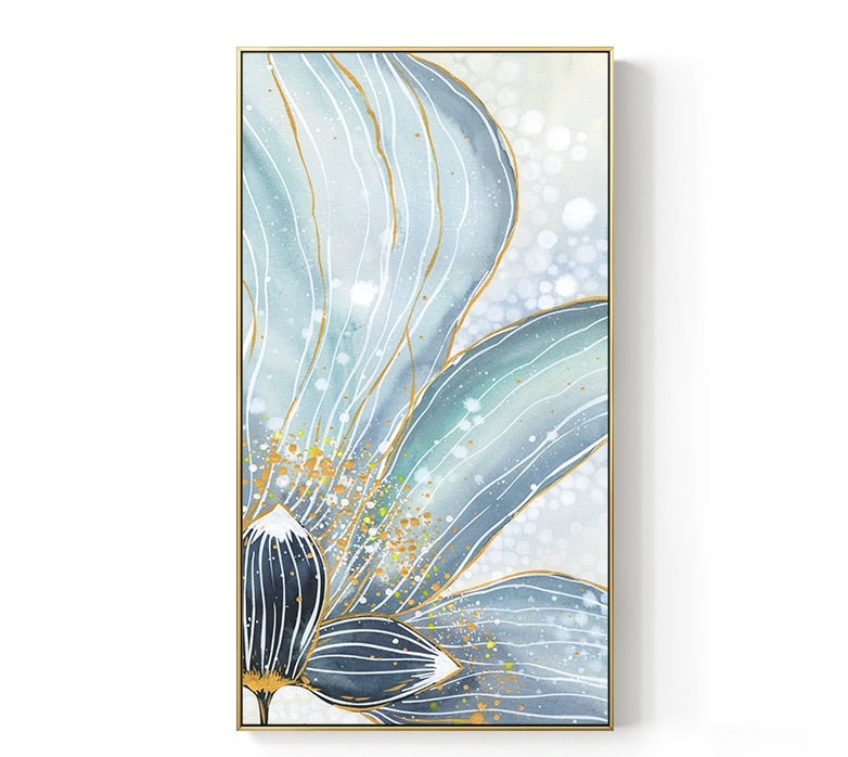 Leaf Flower Wall Art Canvas