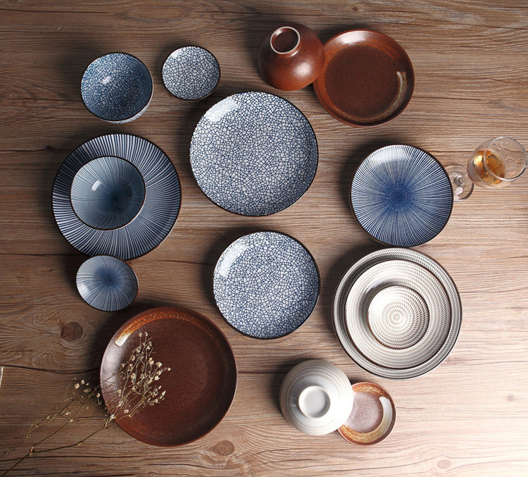 Japanese Traditional Style Ceramic Dinner Plates