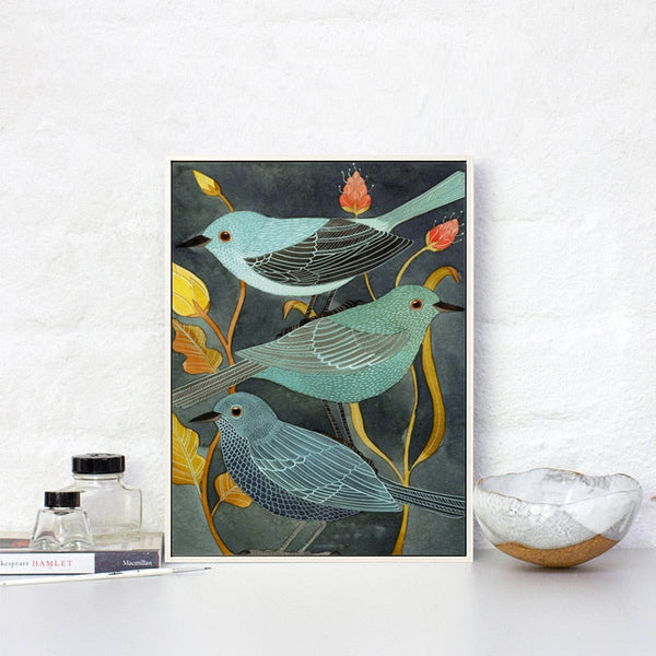 Nightingale Retro Decor Canvas