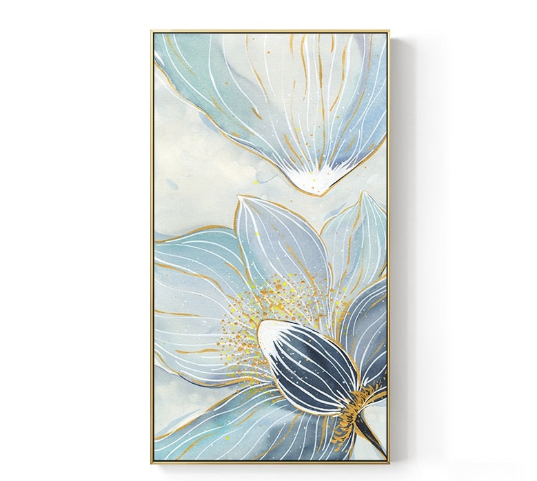 Leaf Flower Wall Art Canvas