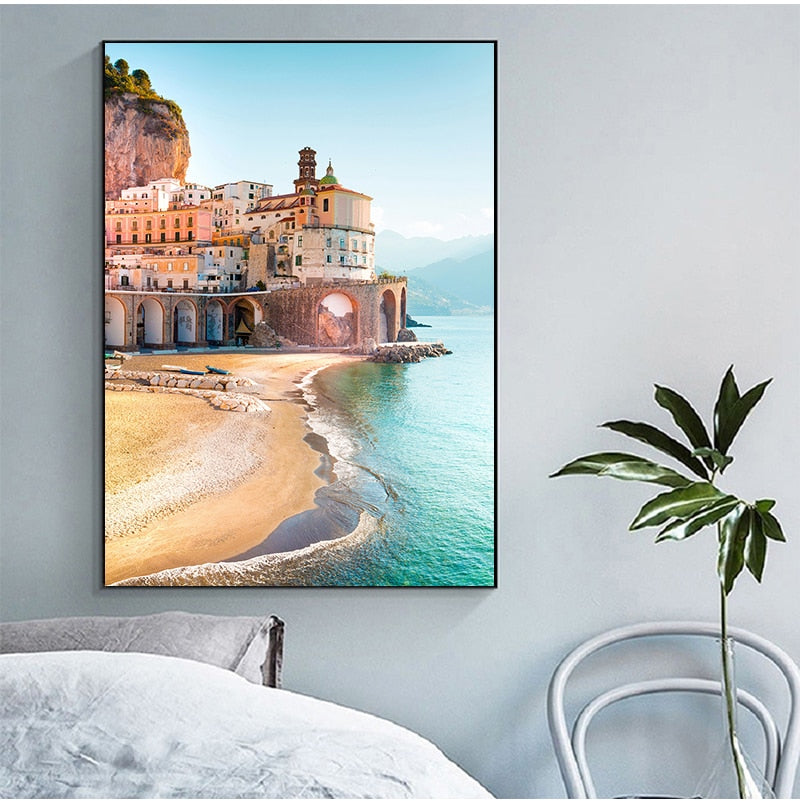 Italy Amalfi Coast Flower Poster