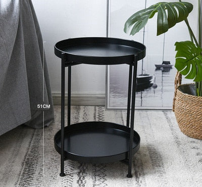 Nordic Simple Iron Double-layer Tea Table