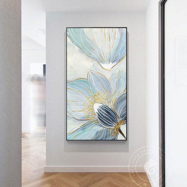 Leaf Flower Wall Art Canvas