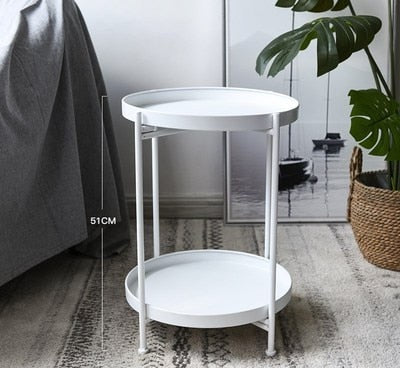 Nordic Simple Iron Double-layer Tea Table