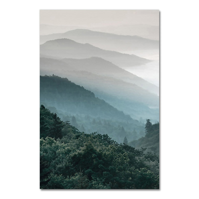 Fog Forest Canvas Painting