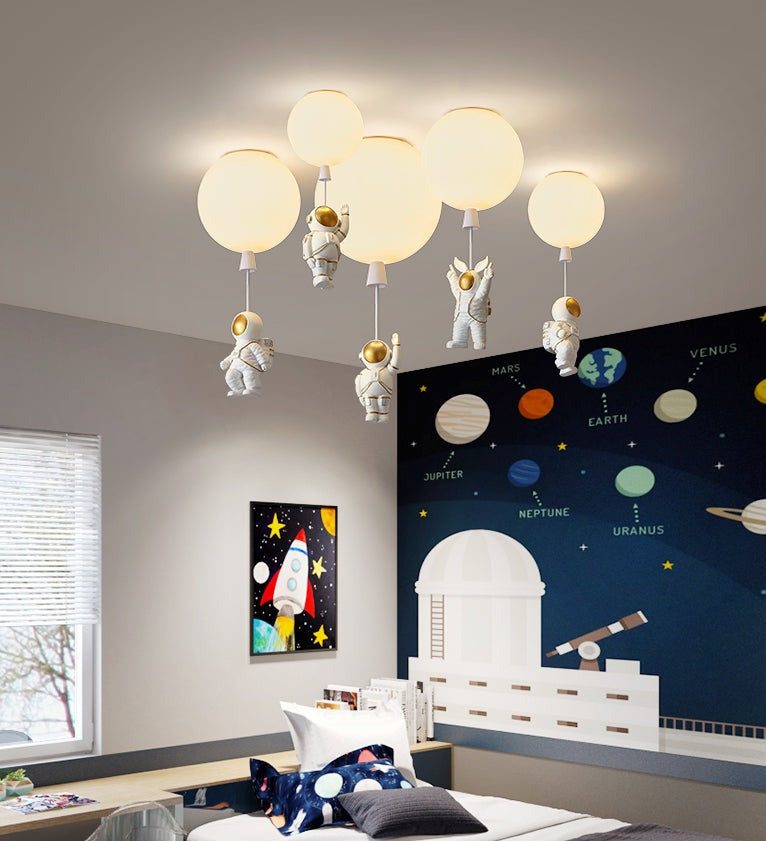 Cartoon Astronaut Hanging Lamp