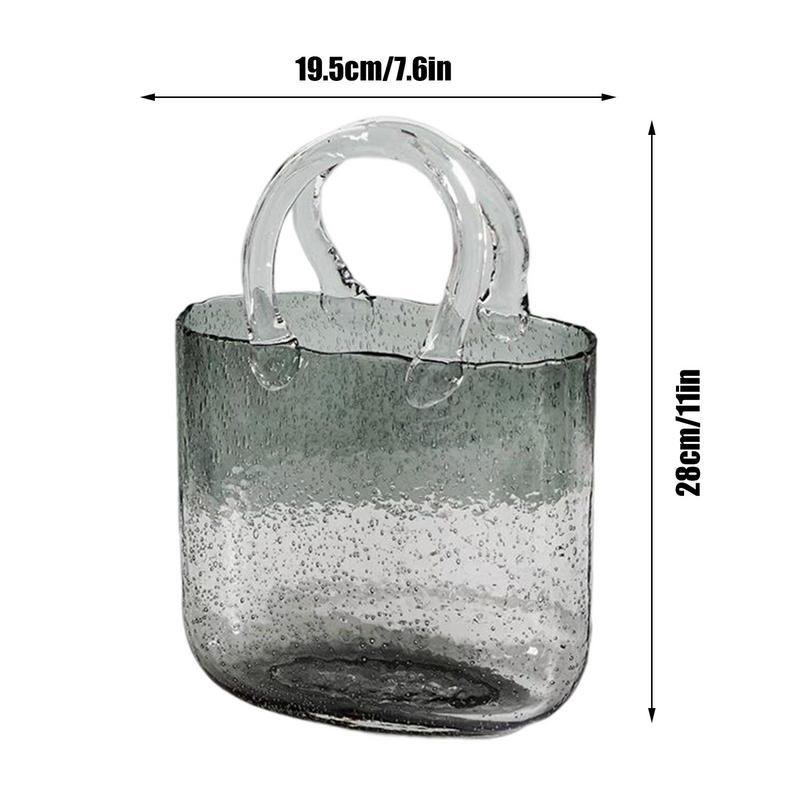 Clear Handbag Shaped Vase