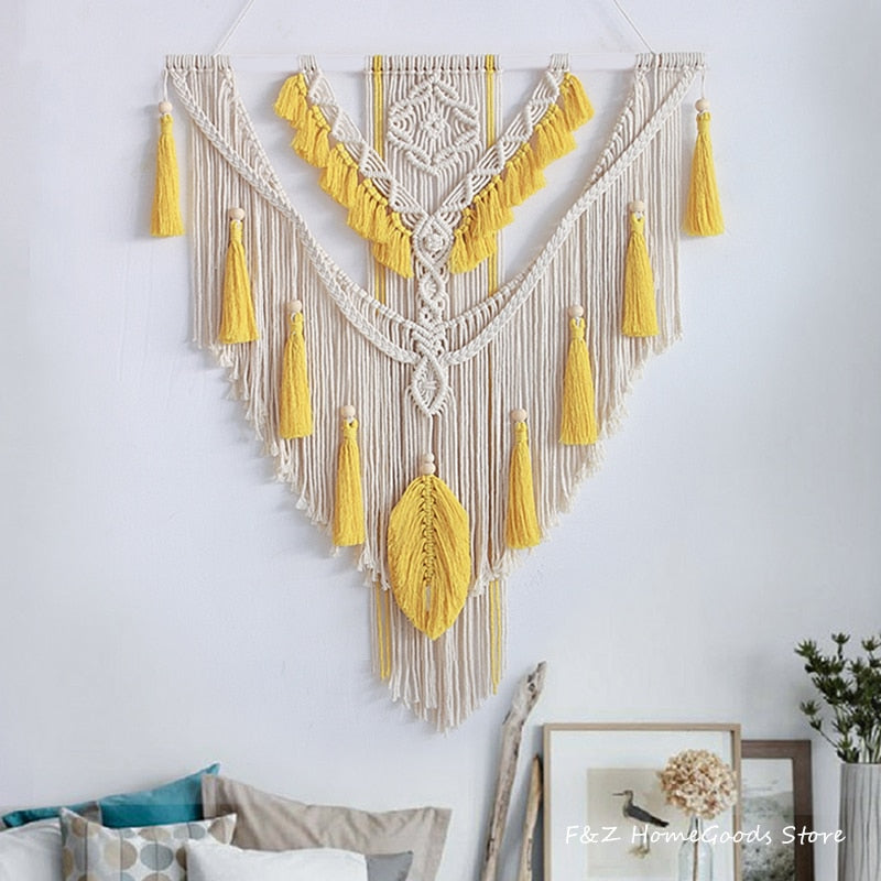 Nordic Bohemian Macrame Tapestry