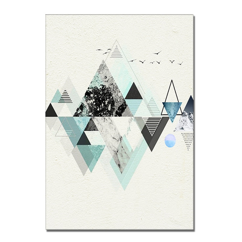 Abstract Mountain Canvas Poster