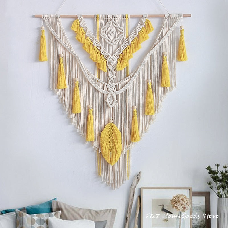 Nordic Bohemian Macrame Tapestry