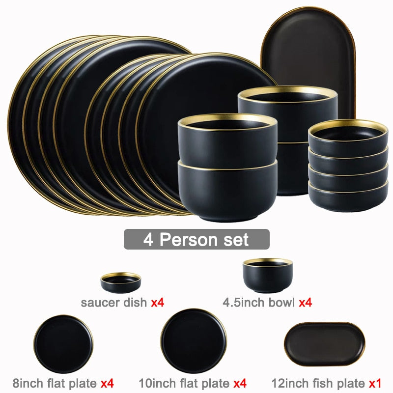 Black Tableware Plates