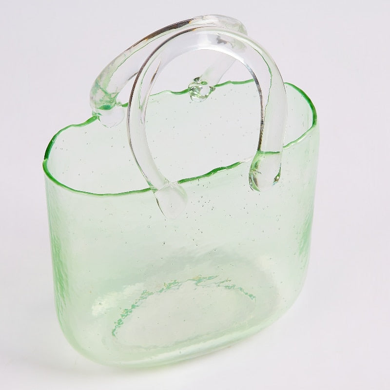 Clear Handbag Shaped Vase