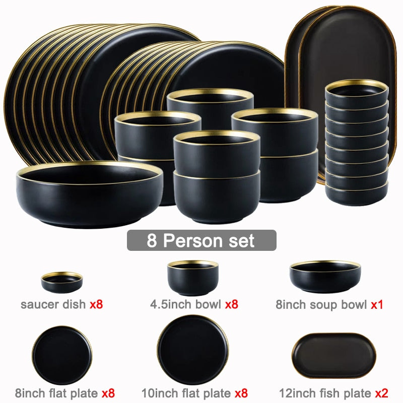 Black Tableware Plates